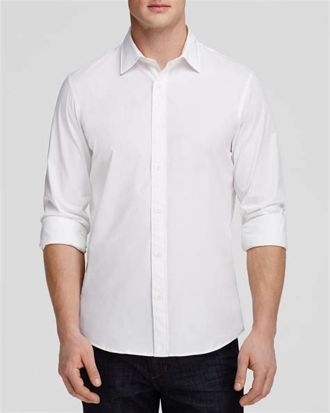 michael kors mens down shirt casual fitted cotton polyester button|Michael Kors Casual & Button Down Shirts for Mens .